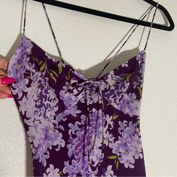 Express Purple Floral Dress - Picture 3 of 6
